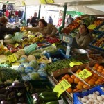 Alice stocking up on... legumes at the Delft open air market